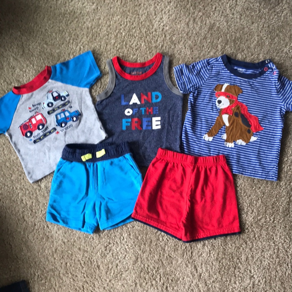 Shirts, tank, shorts; 18-24M